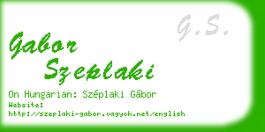 gabor szeplaki business card
